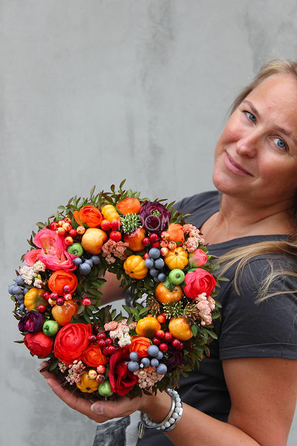 efektowny wianek Jesień u Progu o śr.25cm  