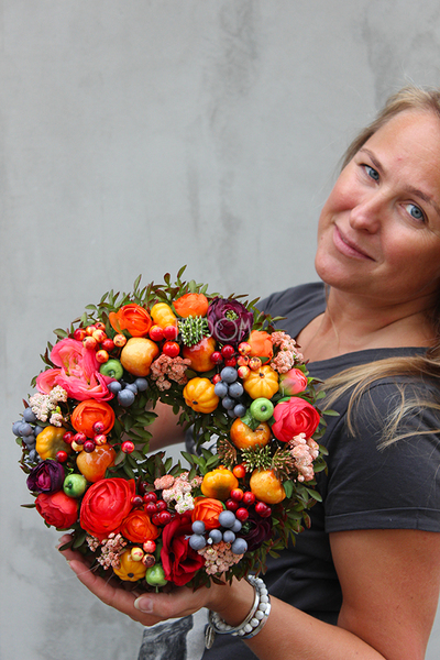 efektowny wianek Jesień u Progu o śr.25cm  