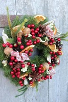 elegancki wianek na drzwi, Kompot z Suszu, śr.27 cm