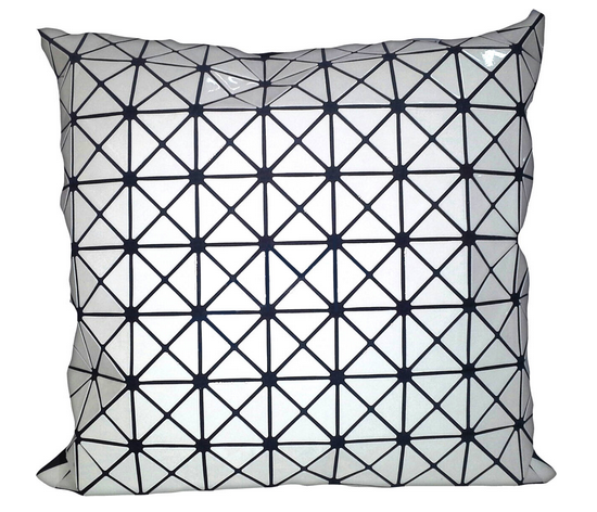 poszewka na poduszkę Antti, geometryczny wzór, biała, wym.40x40cm