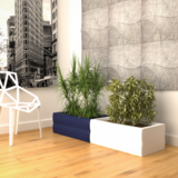 Nyx, nowoczesna niebieska donica, niska, wys.30x43x80cm