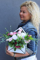 box - koperta z kwiatami, Finessa, wym.30x20x6.5cm 