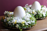 Easteria Kurnikova 2, wielkanocny stroik z porcelanowym jajem, śr.35cm