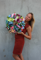 Caryca Katarzyna efektowny wianek na drzwi, śr.43cm