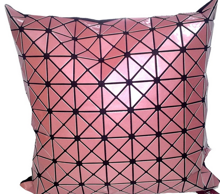 poszewka na poduszkę Antti, geometryczny wzór, różowa, wym.40x40cm