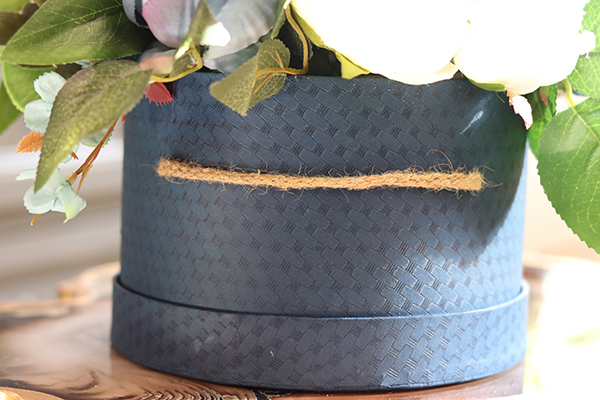 Niebieska Mgła, kompozycja kwiatowa / flowerbox, wys.28cm