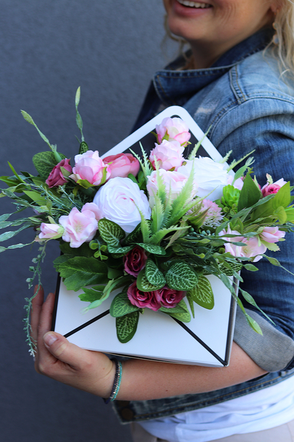 box - koperta z kwiatami, Finessa, wym.30x20x6.5cm 