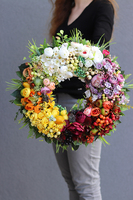 efektowny wianek, Jesienna Tęcza 2, śr.40cm   