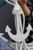 Kotwica & Krab, marynistyczny wianek do powieszenia na drzwiach, śr.38cm