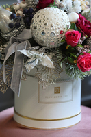 Celestyna Deluxe, zimowy flowerbox, wys.46cm 