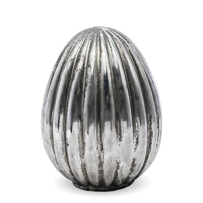 OD RĘKI Easter Silver, dekoracja wielkanocna figurka jajko, wys.12.5cm
