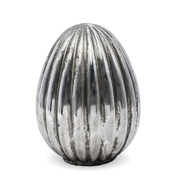 OD RĘKI Easter Silver, dekoracja wielkanocna figurka jajko, wys.12.5cm