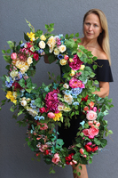 bardzo duży barwny wianek, Marietta Summer, śr.60cm  
