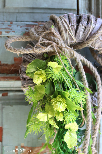 Greemena Ballo, zielony wianek na drzwi, śr.27cm 