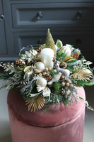 atrakcyjny świąteczny flowerbox/stroik, Radość Dzieciństwa, wys.30cm 