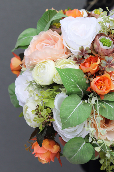 Supreme, kompozycja kwiatowa / bukiet, w lustrzanej donicy, wys.30cm