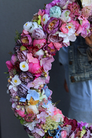 atrakcyjny wielki kwiatowy wianek, Perrasa, wym.65cm