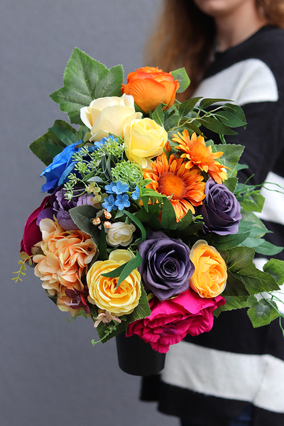 Kolorina, komplet dekoracji nagrobnych, bukiet + wieniec