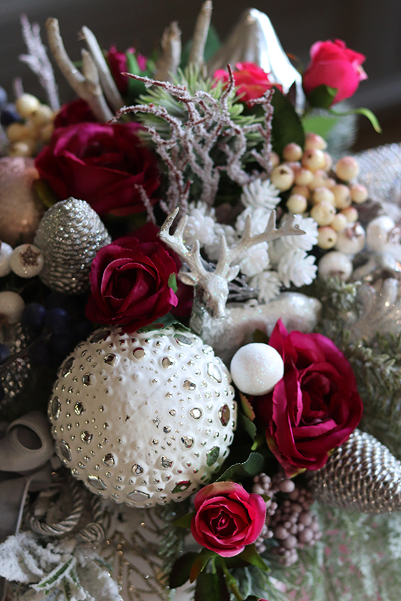 Celestyna Deluxe, zimowy flowerbox, wys.46cm 