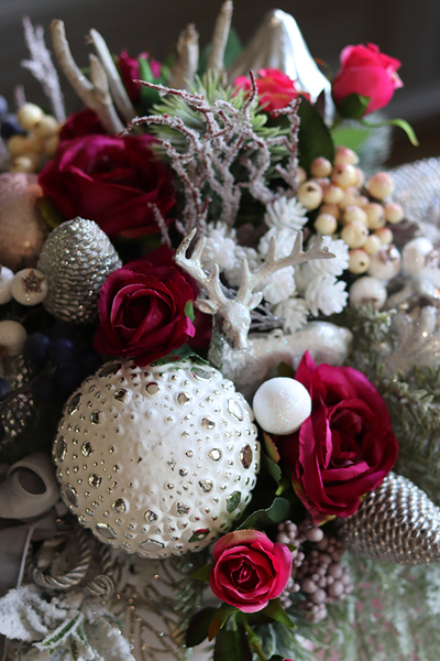 Celestyna Deluxe, zimowy flowerbox, wys.46cm 