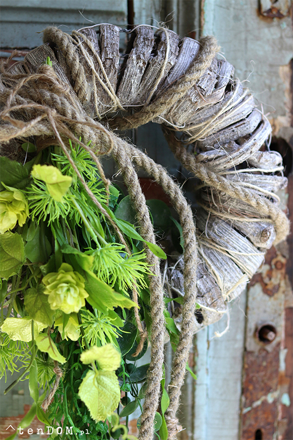 Greemena Ballo, zielony wianek na drzwi, śr.27cm 