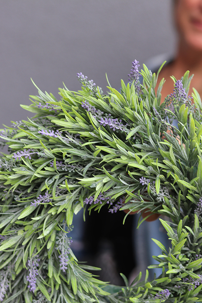 dekoracyjny wianek Lawendowy, śr.34cm