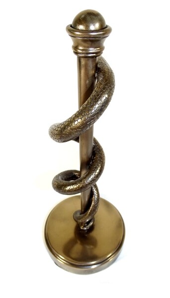 Laska Eskulapa, elegancka figurka, wys.30cm