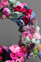 Caryca Katarzyna Pink Vibes, duży kolorowy wianek z chwostem, śr.68cm