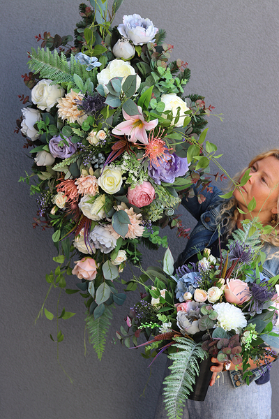 Tedano, elegancka wiązanka nagrobna, dł.85cm