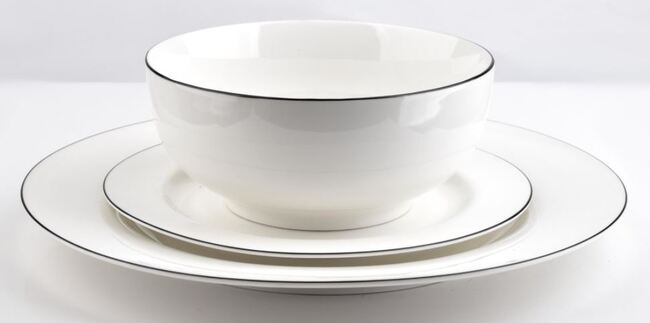 elegancka porcelanowa miska, Simplico, poj.620ml