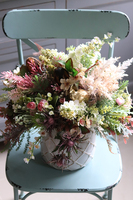 bogata kompozycja wielkanocna ze złotą kurą, Zorza, wys.43cm 