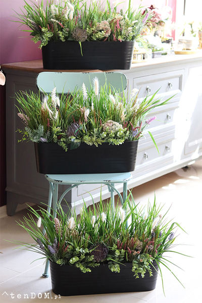 Majowa Łąka, zielona kompozycja w twojej donicy, wym.38x70x30cm