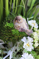 Gertruda Premium Black, trawy w czarnej donicy z dekoracjami, wys.160cm