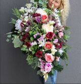 Hellona, bogata dekoracja / wiązanka nagrobna, dł.110cm