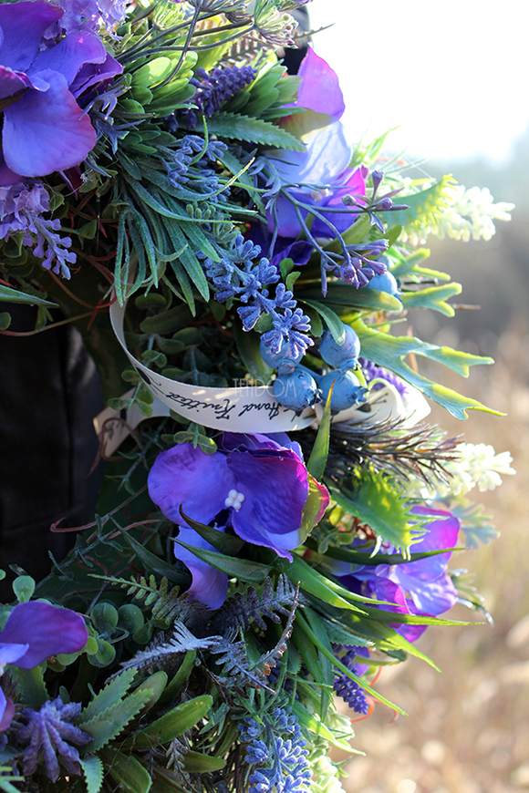 wianek dekoracyjny Sukulent, śr.35cm 