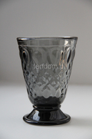 Lyonnais / Charlotte 6 szarych szklanek La Rochere, wys.11cm