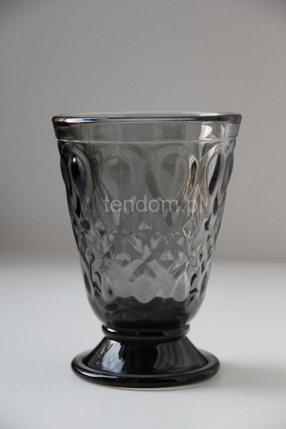 Lyonnais / Charlotte 6 szarych szklanek La Rochere, wys.11cm