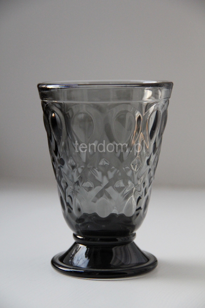 Lyonnais / Charlotte 6 szarych szklanek La Rochere, wys.11cm