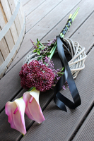 wianek dekoracja nagrobna Kalla 1 dł.80cm, śr.25cm