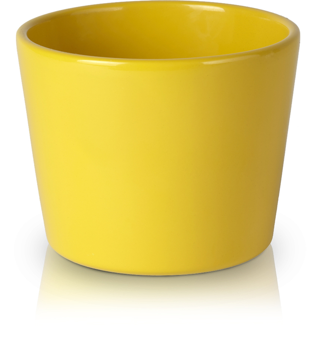 Primrose donica ceramiczna żółta 13x10cm