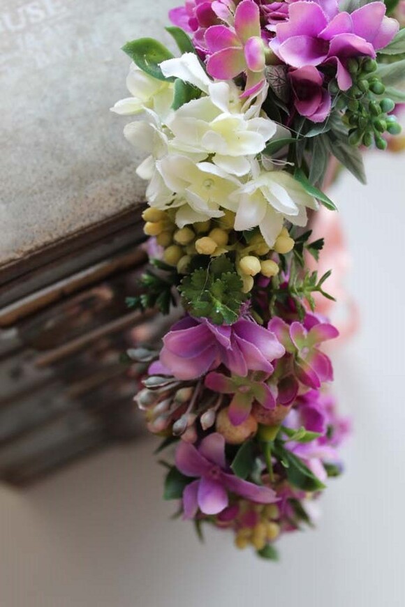 Camille, kwiatowy wianek na głowę, rozmiar uniwersalny 