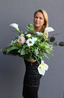 bardzo długa kompozycja nagrobna, Izolda Hemina, wym.40x110cm