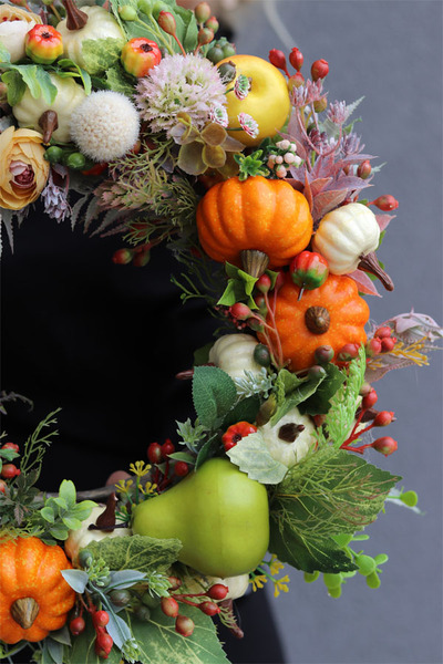 bogaty wianek z owocami, Sadowa Fantazja, śr.34cm 