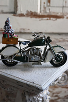 Automobil D, figurka świąteczna, motocykl z choinką, wym.18x25x10cm
