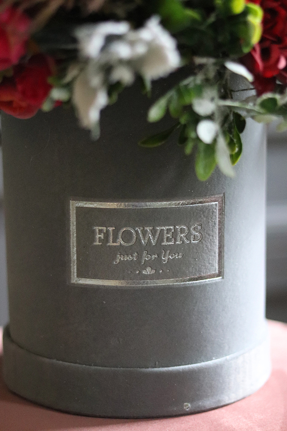 Fenicja, zimowy welurowy flowerbox, wys.50cm 