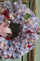 bogaty wianek z hortensji, Tellia, śr.30cm 