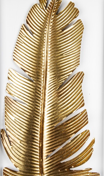 Feathers, złoty decor ścienny / pióro, wym.88x40cm