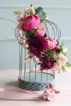 Clarina, różowy wianek na głowę, rozmiar uniwersalny