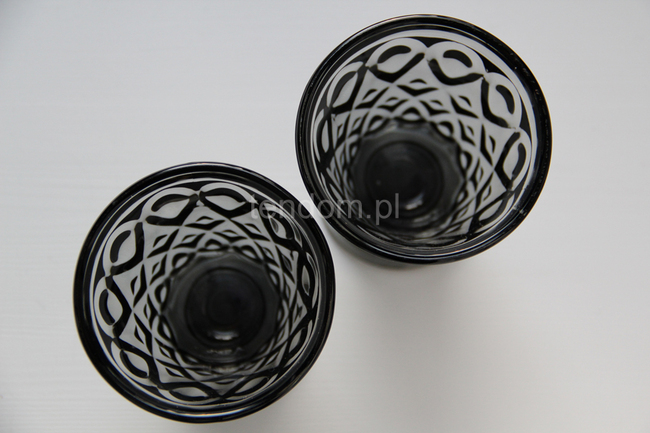 Lyonnais / Charlotte 6 szarych szklanek La Rochere, wys.11cm