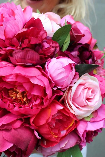 Melba, bukiet Flowerbox / kompozycja wys.34cm